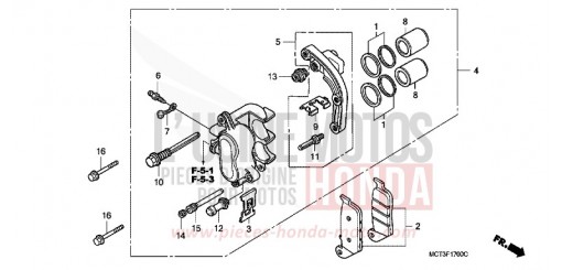 REAR BRAKE CALIPER FJS600D4 de 2004